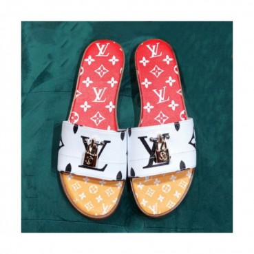 Louis Vuitton 2019 Womens Initial Logo Lock it Slipper- 루이비통 여성 이니셜 로고 슬리퍼 Lou0981x.Size(225 