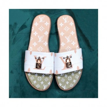 Louis Vuitton 2019 Womens Initial Logo Lock it Slipper- 루이비통 여성 이니셜 로고 슬리퍼 Lou0980x.Size(225 