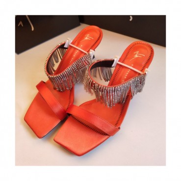 Giuseppe Zanoti 2019 Ladies Juwel Silk Middle-heel Sandal 