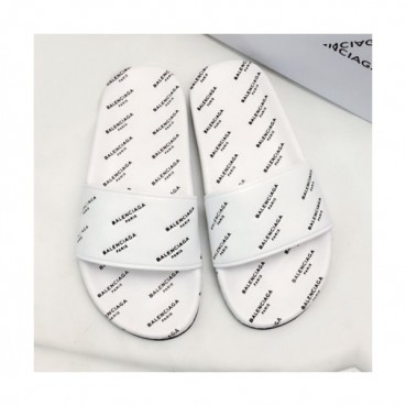 Balenciaga 2019 Mm/Wm Logo Leather Slipper - 발렌시아가 남자 로고 레더 샌들 Bal0154x.Size(225 