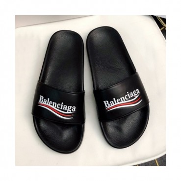 Balenciaga 2019 Mm/Wm Wave Logo Leather Slipper - 발렌시아가 남자 웨이브 로고 레더 샌들 Bal0152x.Size(225 