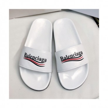 Balenciaga 2019 Mm/Wm Wave Logo Leather Slipper - 발렌시아가 남자 웨이브 로고 레더 샌들 Bal0151x.Size(225 