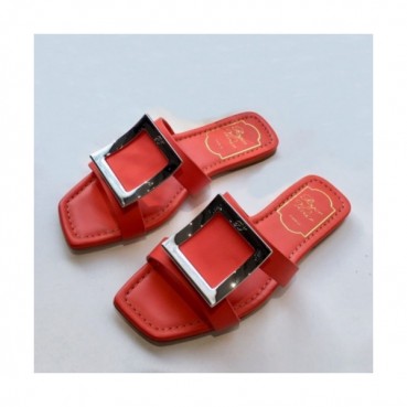 Roger Vivier 2019 Ladies Signature Logo Lamskin Slipper - 로저비비에 여성 시그니처 로고 램스킨 슬리퍼 Rog0064x.Size(225 