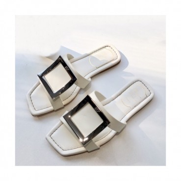 Roger Vivier 2019 Ladies Signature Logo Lamskin Slipper - 로저비비에 여성 시그니처 로고 램스킨 슬리퍼 Rog0063x.Size(225 