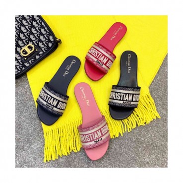 Christian Dior 2019 Womens Logo Jacquard Slipper - 크리스챤 디올 여성 로고 자카드 슬리퍼 Dio0166x.Size (225 