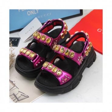 Gucci 2019 Ladies Crystal Strap Lamskin Sandal - 구찌 여성 크리스탈 스트랩 램스킨 샌달 Guc0979x.Size(225 