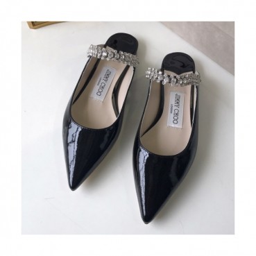 Jimmy-Choo 2019 Ladies Embellished Crystal Patent Slipper 