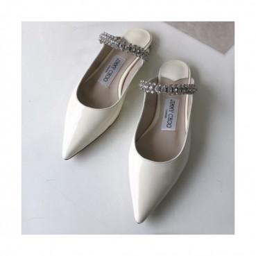 Jimmy-Choo 2019 Ladies Embellished Crystal Patent Slipper 