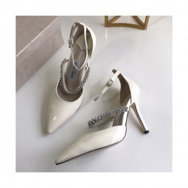 Jimmy-Choo 2019 Ladies Embellished Crystal Patent Strap Sandal 