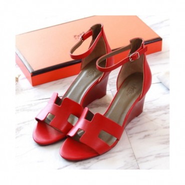 Hermes 2019 Ladies Oasis Wedge Leather Sandal - 에르메스 여성 오아시스 웨지 레더 샌들 Her0249x.Size(235 
