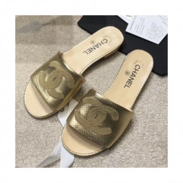 Chanel 2019 Women's CC Logo Leather Slipper - 샤넬 여성 CC로고 레더 슬리퍼 Cnl0348x.Size(225 