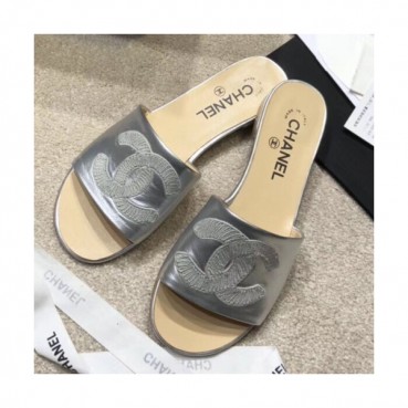 Chanel 2019 Women's CC Logo Leather Slipper - 샤넬 여성 CC로고 레더 슬리퍼 Cnl0348x.Size(225 