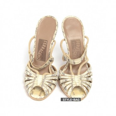Ferragamo 2019 Womens Strap Snake Leather Sandal - 페라가모 여성 스트랩 뱀피 샌들 Fer0239x.Size(225 