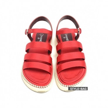 Chanel 2019 Women's CC Logo Preal Strap Sandal - 샤넬 여성 코코마크 진주 스트랩 샌들 Cnl0325x.Size(225 