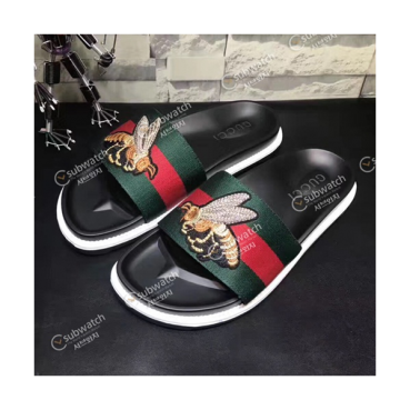 [구찌] 삼선포인트 벌자수 남성용 슬리퍼 gu0022x - Gucci Bee Mens Slippers