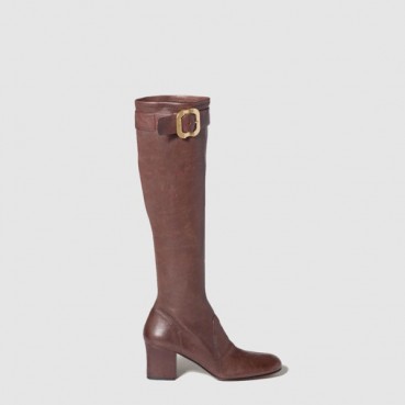 미우미우 여성 버클 가죽 부츠  - Miumiu Womens Buckle Leather Boots 