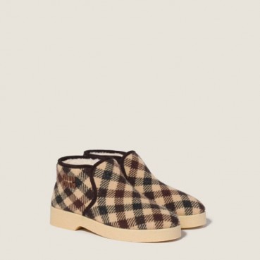 미우미우 여성 시어링 슬립온 부티 - Miumiu Womens Shearling Slip