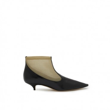 더 로우 여성 메시 나일론 & 가죽 부티 - The Row Womens Mesh Nylon & Leather Booties 