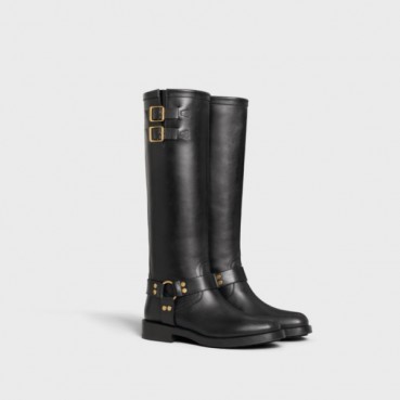 셀린느 여성 리라 트리플 버클 부츠 - Celine Womens Black Boots 