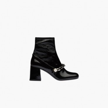 미우미우 여성 스트레치 테크니컬 나플락 부티힐 【매장170만원대】 - Miumiu Womens Black Boots 