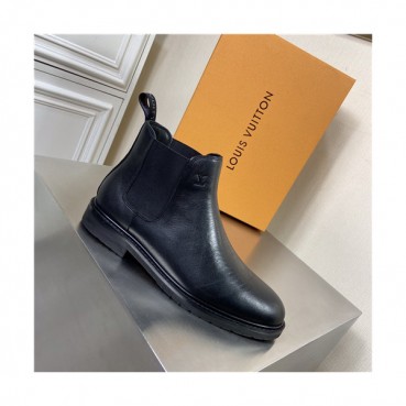 Louis Vuitton 2021 Men's Leather Ankle Boots - 루이비통 2021 남성용 레더 앵글부츠,Size(240