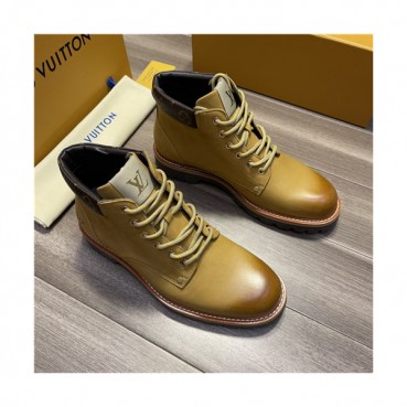Louis Vuitton 2021 Men's Leather Ankle Boots - 루이비통 2021 남성용 레더 앵글부츠,Size(240