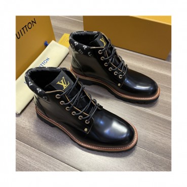 Louis Vuitton 2021 Men's Leather Ankle Boots - 루이비통 2021 남성용 레더 앵글부츠,Size(240
