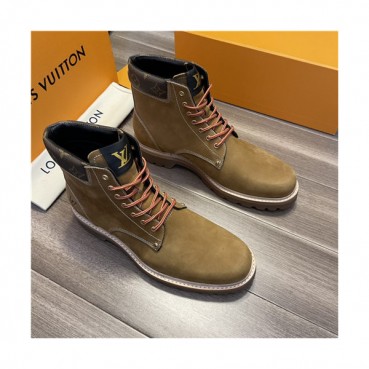 Louis Vuitton 2021 Men's Leather Ankle Boots - 루이비통 2021 남성용 레더 앵글부츠,Size(240