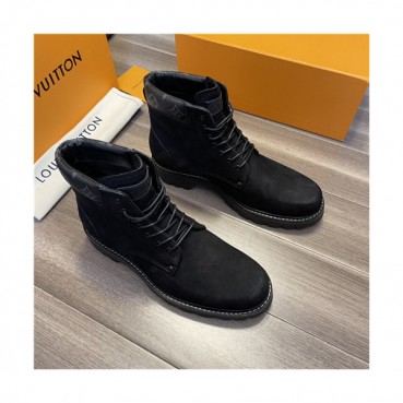 Louis Vuitton 2021 Men's Leather Ankle Boots - 루이비통 2021 남성용 레더 앵글부츠,Size(240