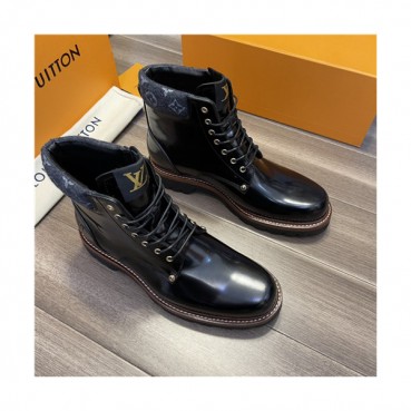 Louis Vuitton 2021 Men's Leather Ankle Boots - 루이비통 2021 남성용 레더 앵글부츠,Size(240