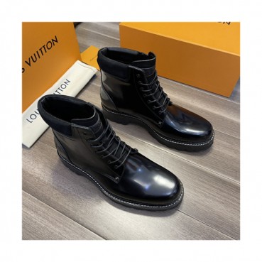 Louis Vuitton 2021 Men's Leather Ankle Boots - 루이비통 2021 남성용 레더 앵글부츠,Size(240