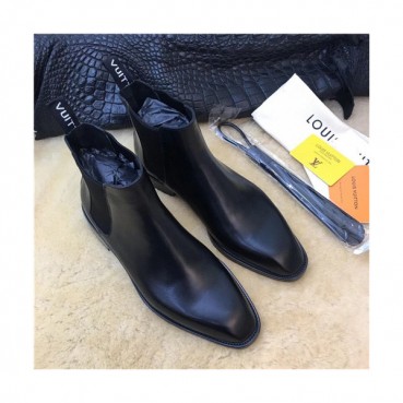 Louis Vuitton 2020 Men's Leather Ankle Boots - 루이비통 2020 남성용 레더 앵글부츠,Size(240
