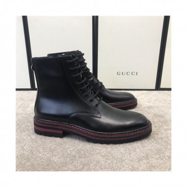Gucci 2020 Men's Leather Ankle Boots - 구찌 2020 남성용 레더 앵글부츠,Size(240
