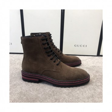 Gucci 2020 Men's Leather Ankle Boots - 구찌 2020 남성용 레더 앵글부츠,Size(240