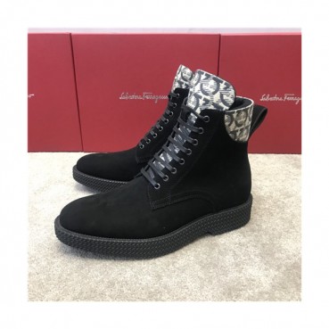 Salvatore Ferragamo 2020 Men's Leather Ankle Boots - 페라가모 2020 남성용 레더 앵글부츠,Size(240