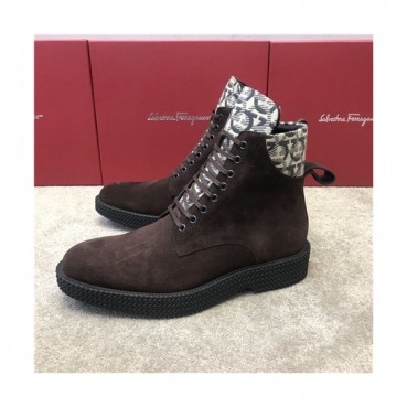 Salvatore Ferragamo 2020 Men's Leather Ankle Boots - 페라가모 2020 남성용 레더 앵글부츠,Size(240