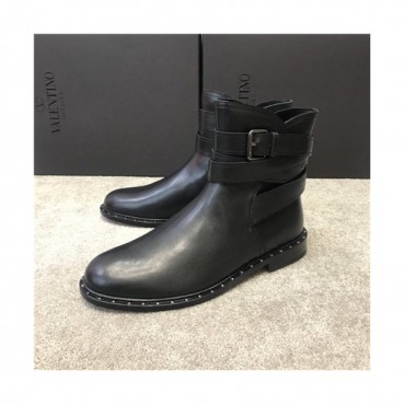 Valentino 2020 Men's Leather Ankle Boots - 발렌티노 2020 남성용 레더 앵글 부츠,Size(240