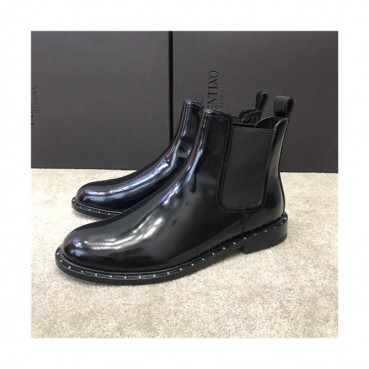 Valentino 2020 Men's Leather Ankle Boots - 발렌티노 2020 남성용 레더 앵글 부츠,Size(240
