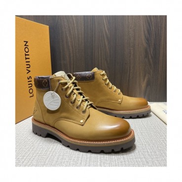 Louis Vuitton 2020 Men's Leather Ankle Boots - 루이비통 2020 남성용 레더 앵글부츠,Size(240