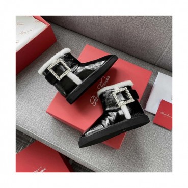 Roger Vivier 2020 Women's Leather Wool Ankle Boots - 로저비비에 2020 여성용 레드 울 앵글부츠,Size(225