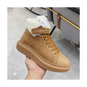 Alexander McQueen 2020 Women's Leather Wool Ankle Boots - 알렉산더맥퀸 2020 여성용 레더 울 앵글부츠,Size,(225