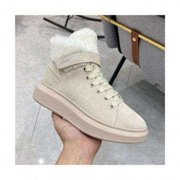 Alexander McQueen 2020 Women's Leather Wool Ankle Boots - 알렉산더맥퀸 2020 여성용 레더 울 앵글부츠,Size,(225