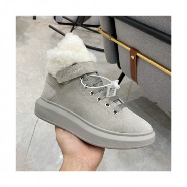 Alexander McQueen 2020 Women's Leather Wool Ankle Boots - 알렉산더맥퀸 2020 여성용 레더 울 앵글부츠,Size,(225
