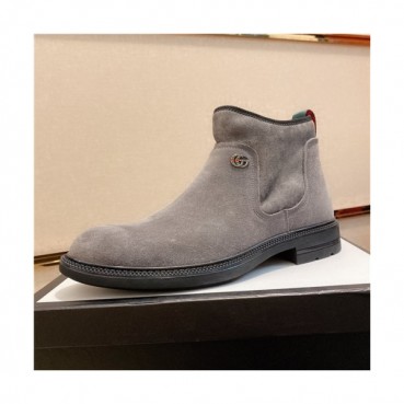 Gucci 2020 Men's Leather Ankle Boots - 구찌 2020 남성용 레더 앵글부츠,Size(240