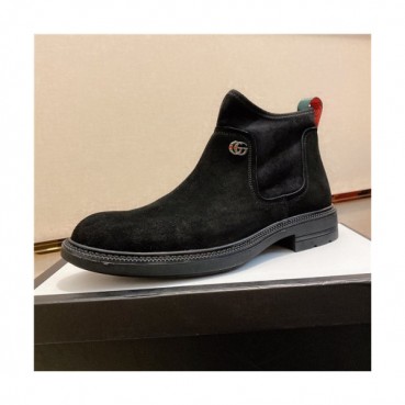 Gucci 2020 Men's Leather Ankle Boots - 구찌 2020 남성용 레더 앵글부츠,Size(240