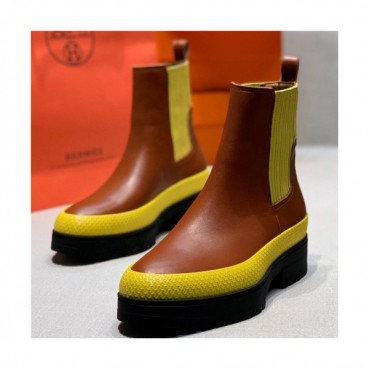 Hermes 2020 Women's Leather Ankle Boots - 에르메스 2020 여성용 레더 앵글부츠, Size(225