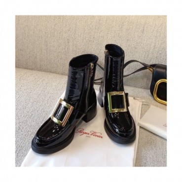 Rogger Vivier 2020 Women's  Leather Ankle Boots - 로저비비에 2020 여성용 레더 앵글부츠, RVS0145, Size(225