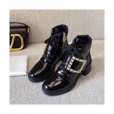Rogger Vivier 2020 Women's  Leather Ankle Boots - 로저비비에 2020 여성용 레더 앵글부츠, RVS0140, Size(225