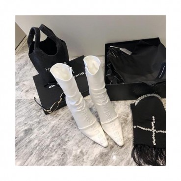 [알렉산더왕] Alexander Wang 2020 Silk Embroidery High Heel Boots - 알렉산더왕 2020 실크 엠브로이더리 하이힐 부츠 ALWS0028, Size(225