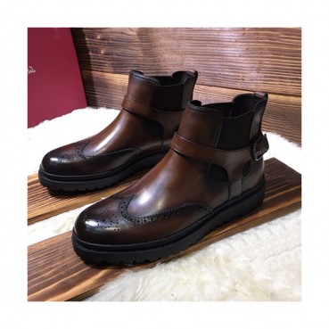 Ferragamo 2020 Mens Leather Boots - 페라가모 2020 남성용 레더 부츠 FGMS0370,Size(240 